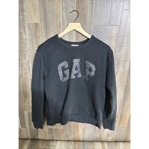 GAP‎ Sweater Black With Gray Gap Logo Men’s Size Medium